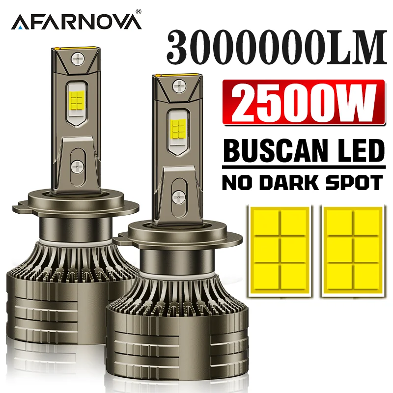 

H7 Светодиодная фара H4 H3 H1 2000 Вт Canbus 3000000LM H8 H11 9005 HB3 9006 HB4 9012 HIR2 H9 Canbus 9980 CSP Автоматическая турбо противотуманная фара 12 В