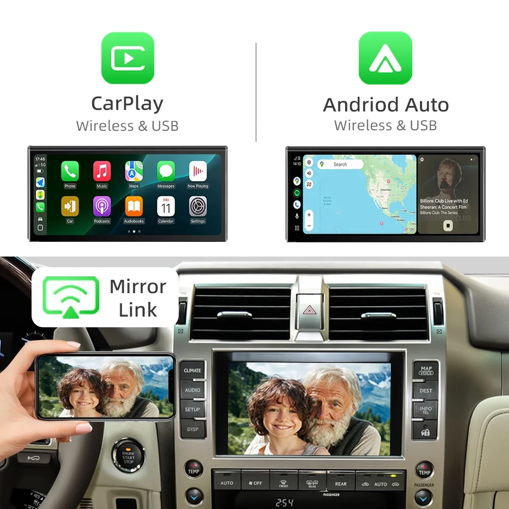 NewFor Lexus GX 2009-2013 Linux Interface Box Wireless CarPlay Android Auto CarPlay Module Decoder Car Radio Binarytek