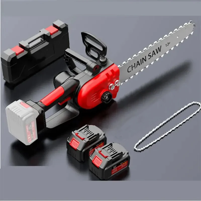 

12Inch Mini Cordless Electric Chainsaw Industrial Chain Saw DIY Grade Steel Wood Cutting Machine Brushless Battery Chain Saw