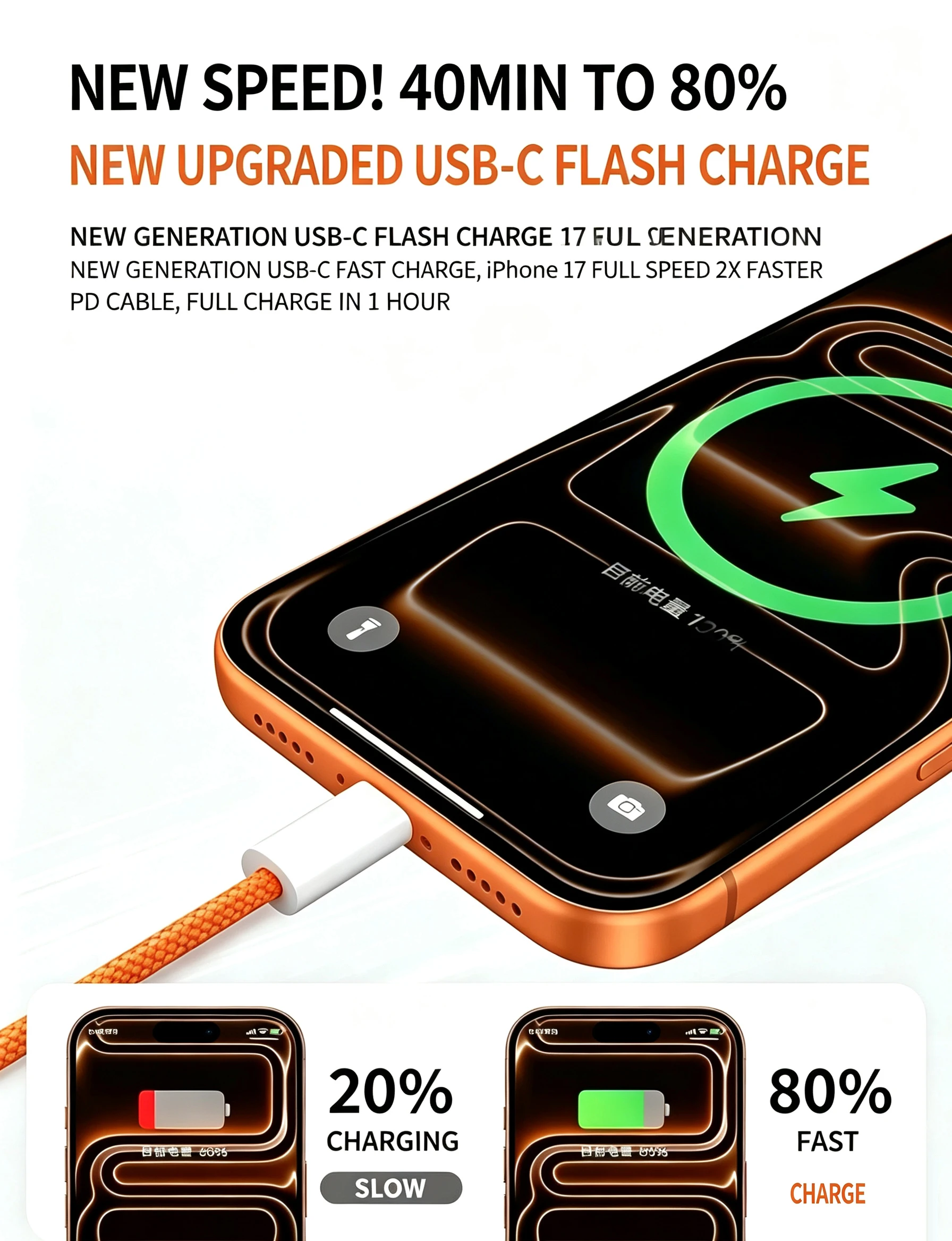 10 Stück 60W PD USB-C Schnellladekabel mit Geflecht für iPhone 15 16 17 Air Samsung Xiaomi Redmi POCO Typ-C-Kabel inklusive Einzelhandelsverpackung – Detail 3