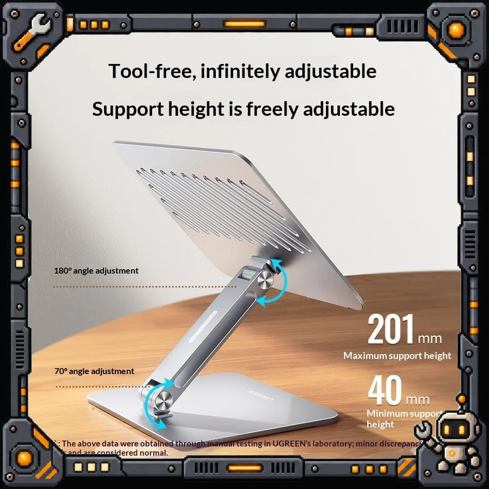 UGREEN LP339-40291 Laptop Stand Aluminum Alloy Adjustable Height Cooling Riser for Notebook PC
