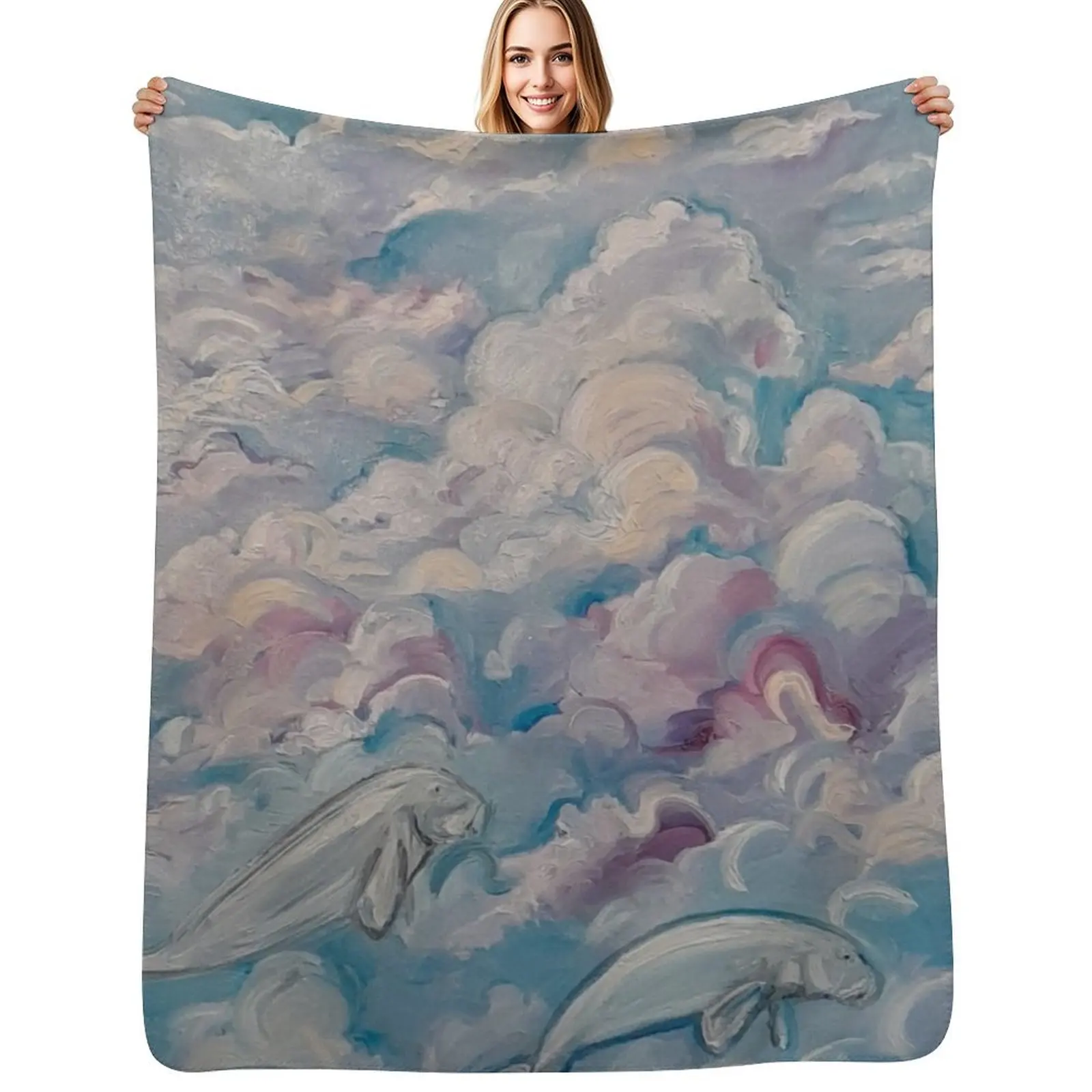 

Manatee Sky Throw Blanket Luxury Brand Summer Loose heavy to sleep Blankets