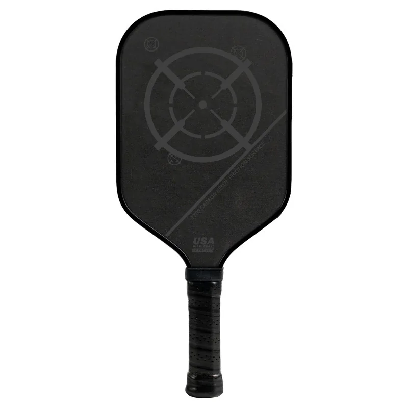 Pickleball Paddle Carbon T700 Textured Frosted Carbon Fiber Pure Black 16mm Core Pickup Racket Grip for Sweat Absorption Palas