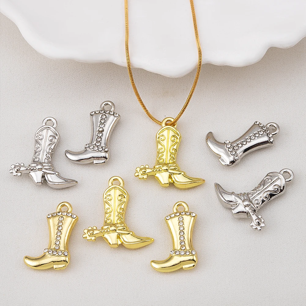5Pcs Enamel Alloy Fashionable Sports Charms Roller Skates Boots Shape Pendants For DIY Jewelry Making Accessories Women's Charms
