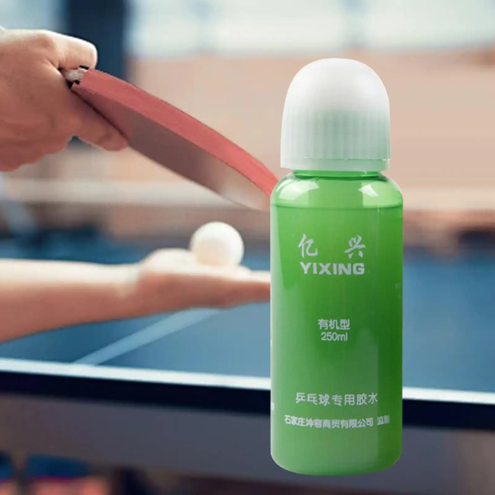 Lem tenis meja, aksesori lem tenis meja dengan alat sikat meningkatkan fleksibilitas pisau tenis meja 250 ml peralatan Ping Pong lem dayung