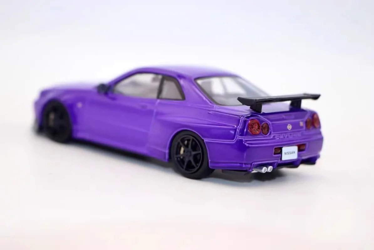 Diecast 1/43 Scale Nissan Alloy Car Model Nissan GT-R R34 Play Vehicle Collection Toys for Boys Gift Original Box in Stock