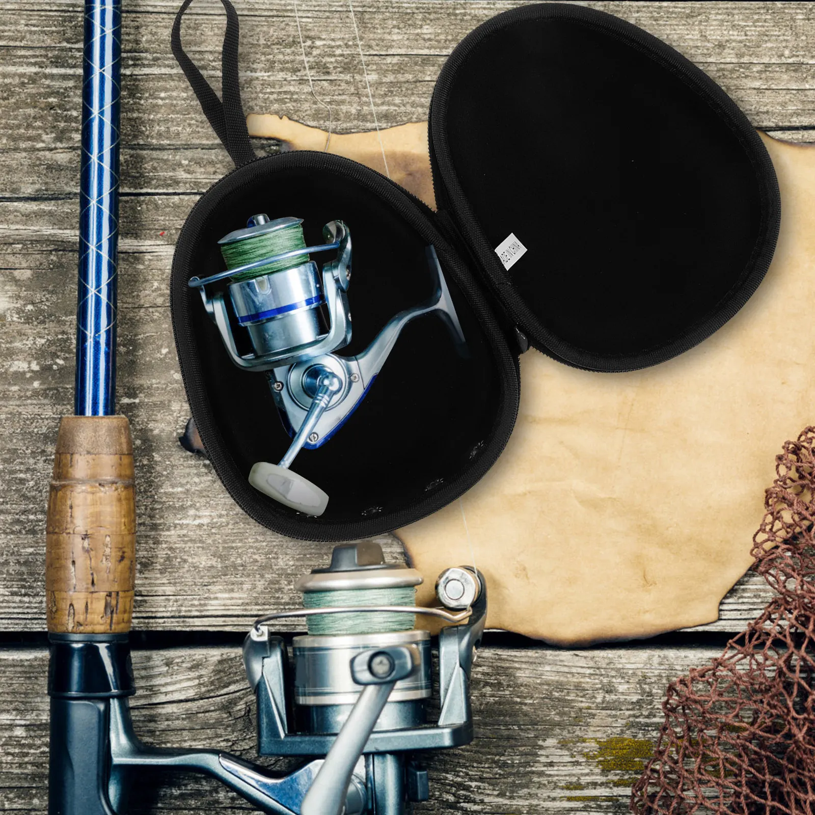 

Водонепроницаемая сумка для рыболовных катушек Eva, черная, в форме капли, защитный чехол для хранения барабанных, спиннинговых и кастинговых катушек, снастей