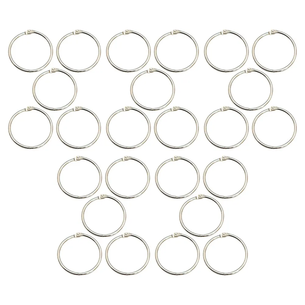 25Pcs Activity Ring Iron Clips Flexible Multi-Use Binder Rings for Notebooks Loose Leaf Pages Crafts Planner Binding Projects