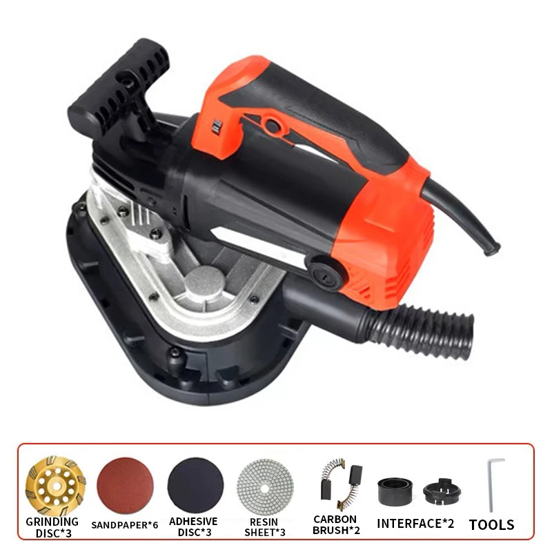 

220V 2.45kw Three head hand sander hand grinder trimming machine Hand held floor grinder Standing grinder