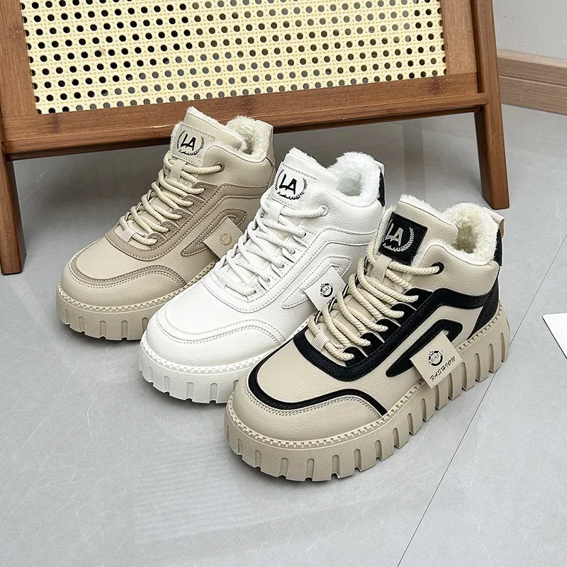 أحذية نسائية بيضاء جديدة متعددة الوظائف ونعل سميك وأحذية منخفضة من الأعلى أحذية رياضية كاجوال رائجة للغاية وأحذية إسفنجية #3