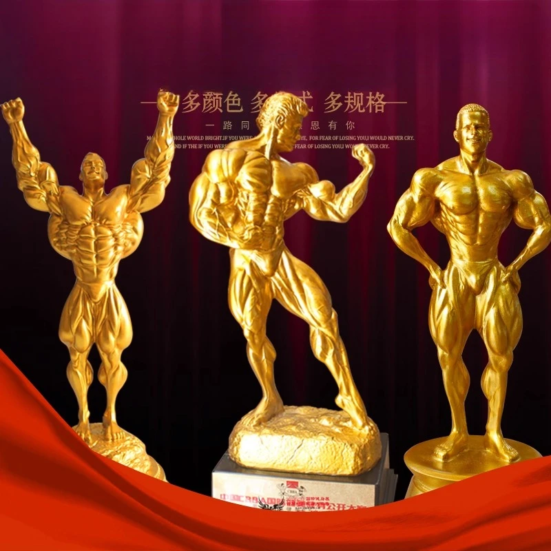 Creative bodybuilding and fitness competition trophy engraving commemorative gift