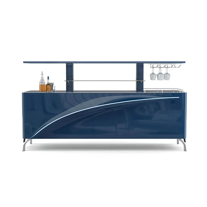 Light luxury high-end Rochburg automatic lifting wine cabinet modern designer villa model room living room dining side cabinet