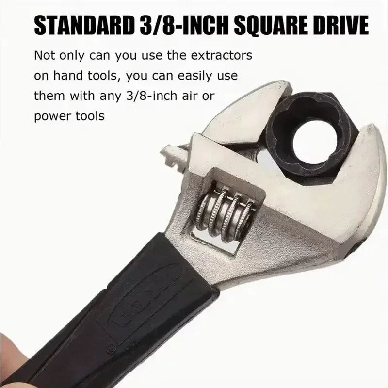 Perfect Toolkit For Removing Stripped, Rouned Off And Rusted Bolts & Nuts Drill Nut Rust Remover Bolt Impact Removal Tool