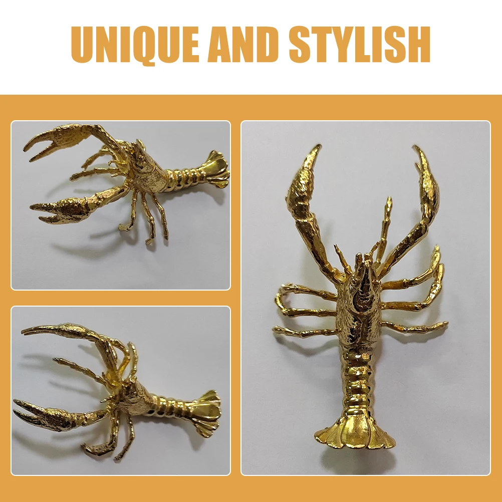 

Lobster Shaped Brass Cabinet Handles Gold Drawer Pulls Durable Heavy Duty for Wardrobe Bathroom Dresser Door Hardware Knobs