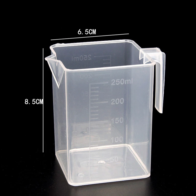 1PC 200/250/500/1000/1500/2000ML Lightweight Plastic Measuring Cup Jug Pour Spout Surface Kitche Laboratory Supplies