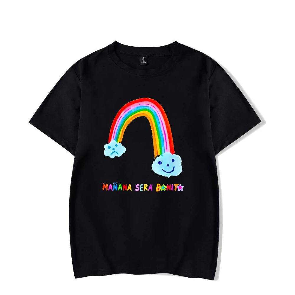 

Karol G Manana Sera Bonito Rainbow T-shirt Crewneck Manga Curta Tee Dos Homens Camiseta Das Mulheres Harajuku Streetwear 2024