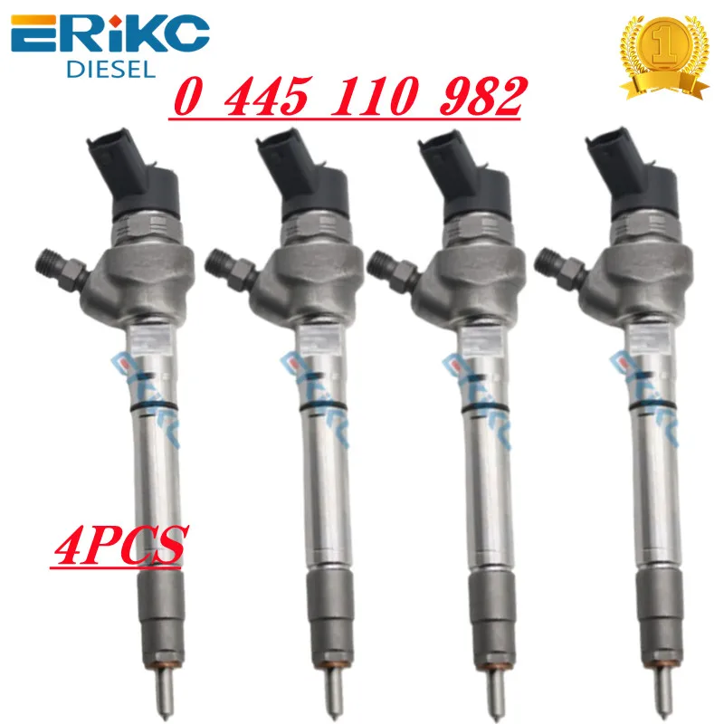 

4PCS 0445110982 Auto Fuel Pump Injector 0 445 110 982 Diesel Injection Nozlze 0445 110 982 ERIKC for Bosch