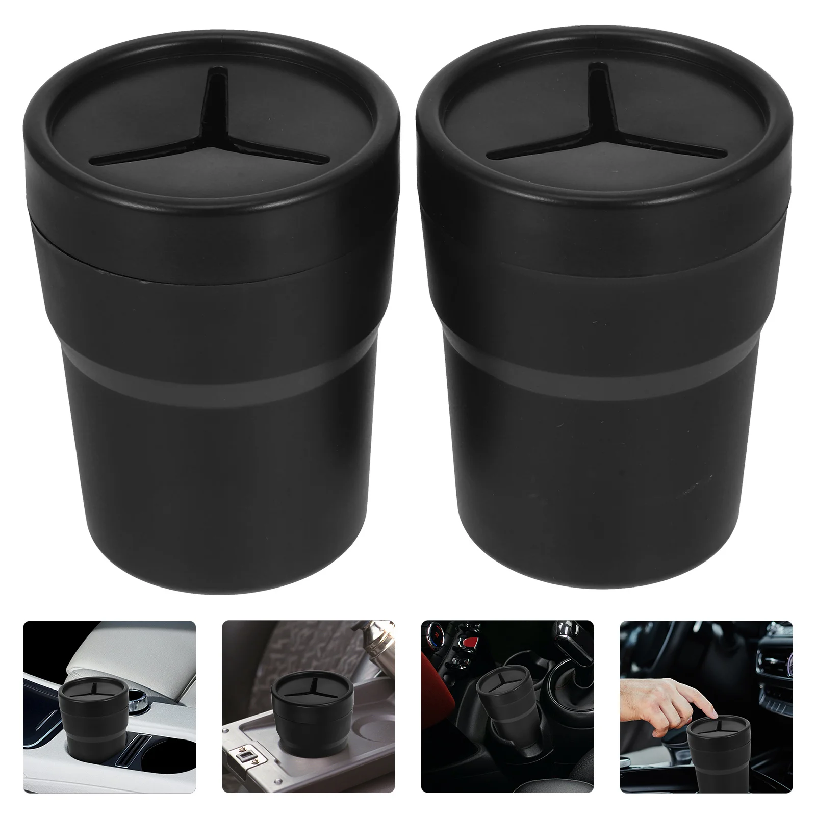 

2pcs Can Mini Portable Vehicle Trash Holder Mount For Small Spaces Mini Trash Bin For Car Aesthetic Car