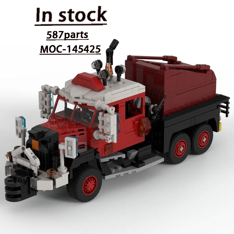 

MOC-145425 New Road 6x4 Ballast Tractor Trailer Building Block Model 587 Parts Boys Children's Birthday Building Block Toy Gift