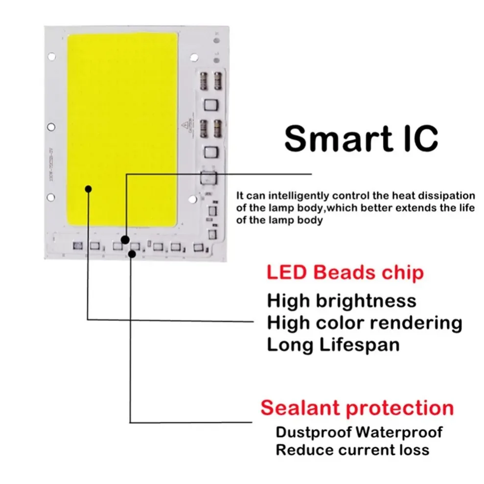 Imagem -03 - Led Cob Chip de Iluminação Linear Smart ic sem Necessidade de Driver Luz de Inundação Spotlight Faça Você Mesmo ac 200240v