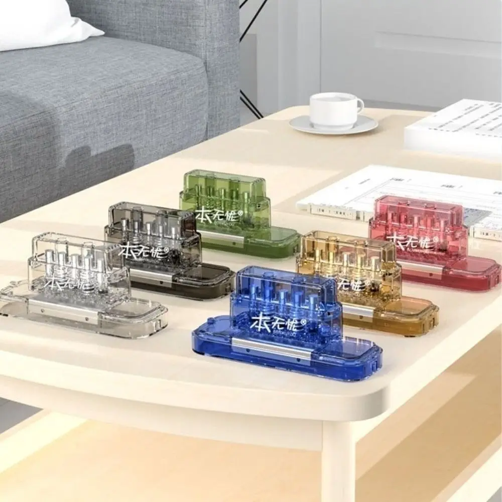 

5 Holes Loose Leaf Hole Punch 5 Sheet Capacity Rounded Cutter Paper Puncher Easy Press DIY Book Page Stitcher For A4 A5 B5