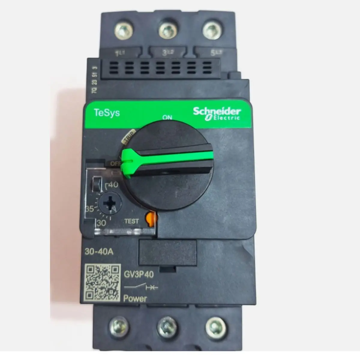 

GV3ME40 new model GV3P40 GV3-P40 circuit breaker, GV3, 3P, 30-40 A, thermal magnetic, EverLink terminals