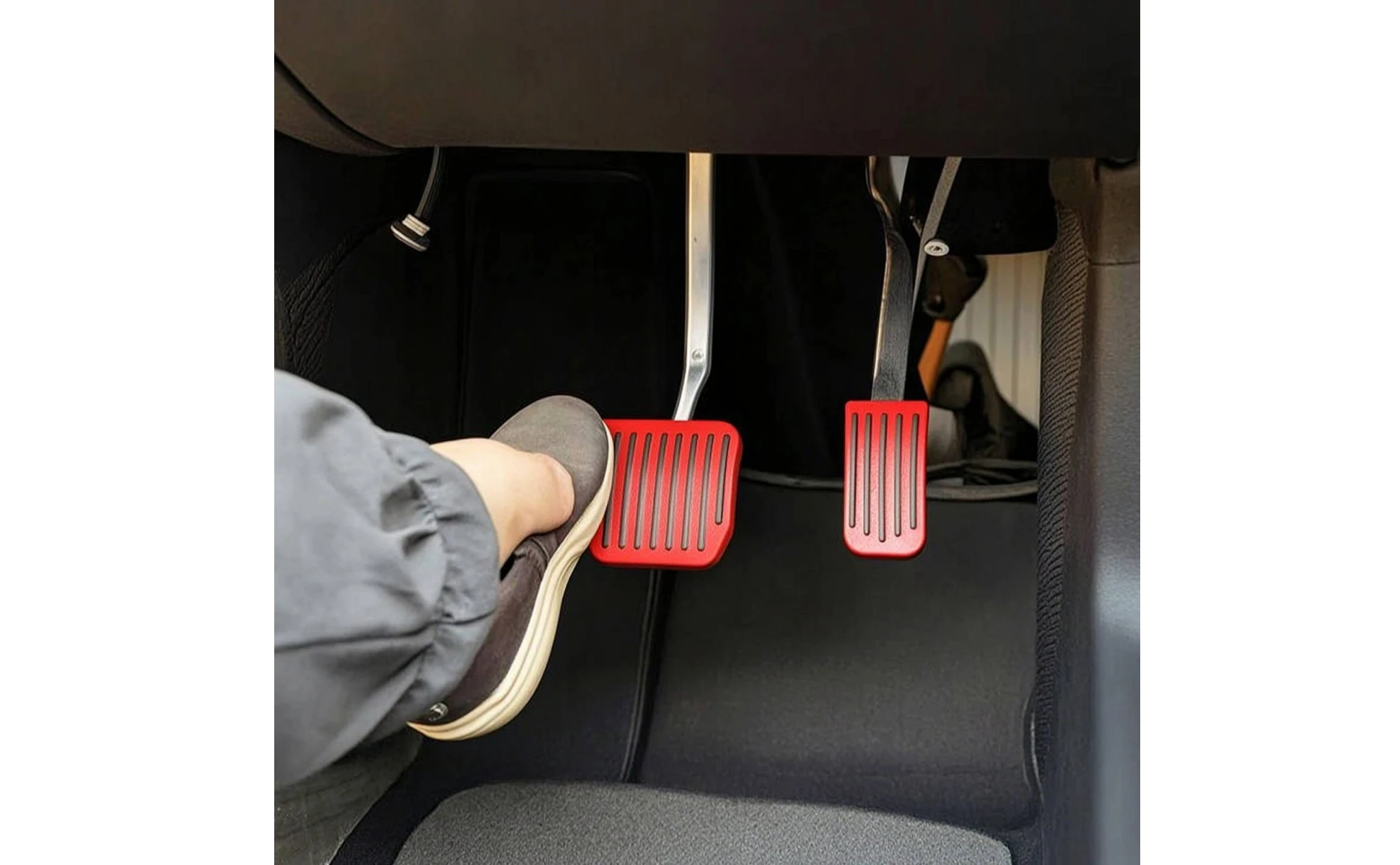 2 Pieces Accelerator and Brake Pedal Covers Slim-Profile Pedal Covers with Anti-Slip Inserts Car Parts Sporty Long-Lasting