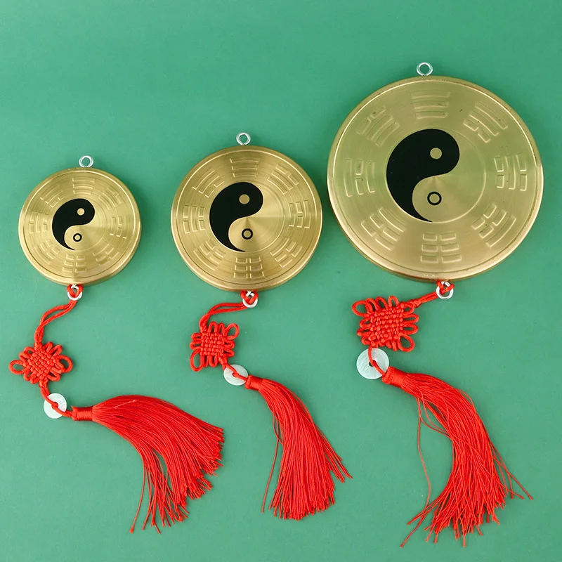 Yin Yang Plate Nine Palaces Flat Gua Sha Mirror Hanging Ornament Home Decoration Accessory