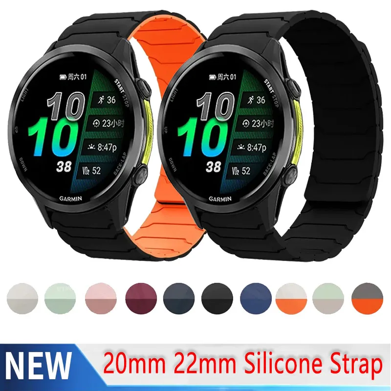 Weiches Silikonarmband für Garmin Forerunner 570 970 265 965 165 55 Active 6 Magnetarmband Armband Garmin Venu 3 Zubehör