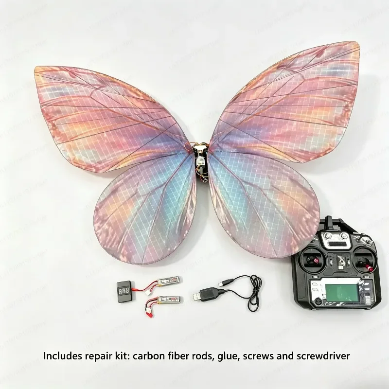 Bionic Butterfly Flapping Wing Aircraft, RC Flying Insect Toy with Remote Control & Full Kit Ready to Fly