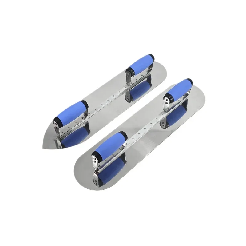 New Style Double Handle Trowel Stainless Steel Construction Hand Tools for Plasterboard, Plastering, Concrete, Resin Finishing
