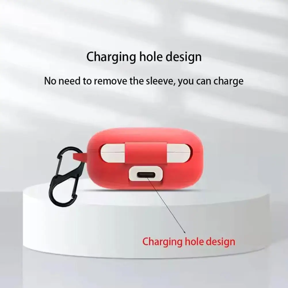 For DENON AH-C840NCW Bluetooth Earphone Protective Cover Real Machine Mold Precise Hole Position With Hanging Buckle Hole