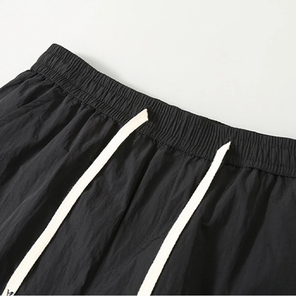 Drawstring Short Pants Men 's Shorts Fit Holiday Light Weight Thin Mens Quick-drying Solid Color Sports Summer Waist