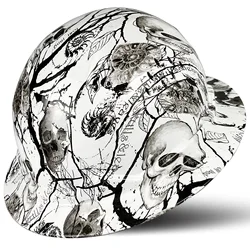 Casco de seguridad para minería de ala completa ANSI Z89.1, casco duro de construcción HDPE estándar, gorra de trabajo de diseño Gris Carbón Premium