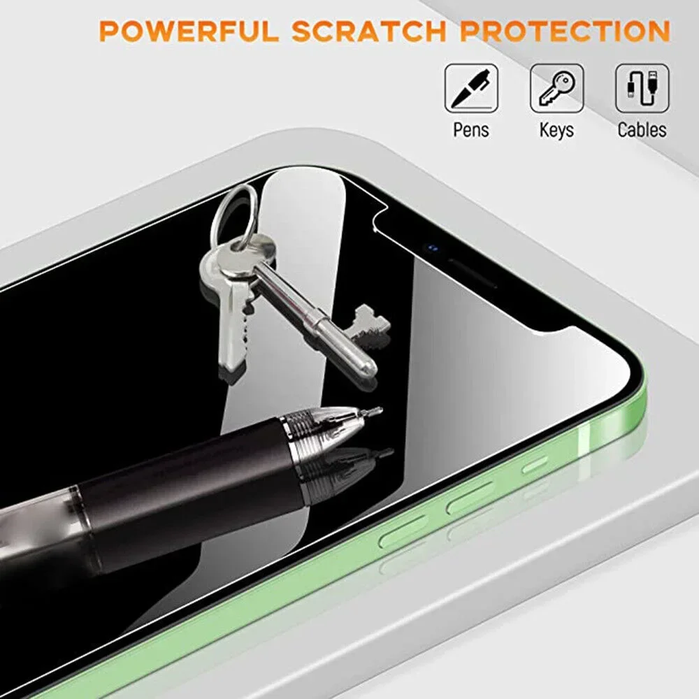 Dirt-Repelling HD Screen Protector For iPhone 15 Pro Max 14 Plus 13 SE 12 Pro 11 Pro 7 8 Anti-Shock Explosion-Proof Glass Guard