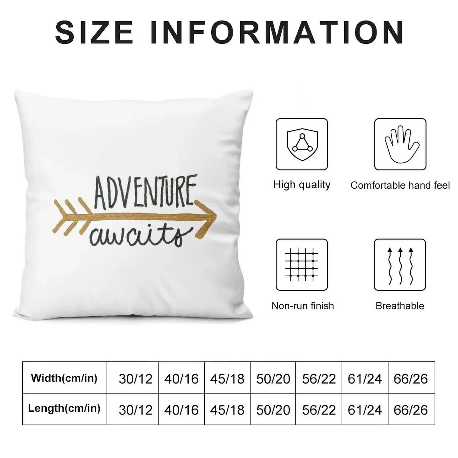 Adventure Awaits Arrow Throw Pillow Christmas Covers For Cushions pillows decor home luxury sofa pillows anime girl pillow