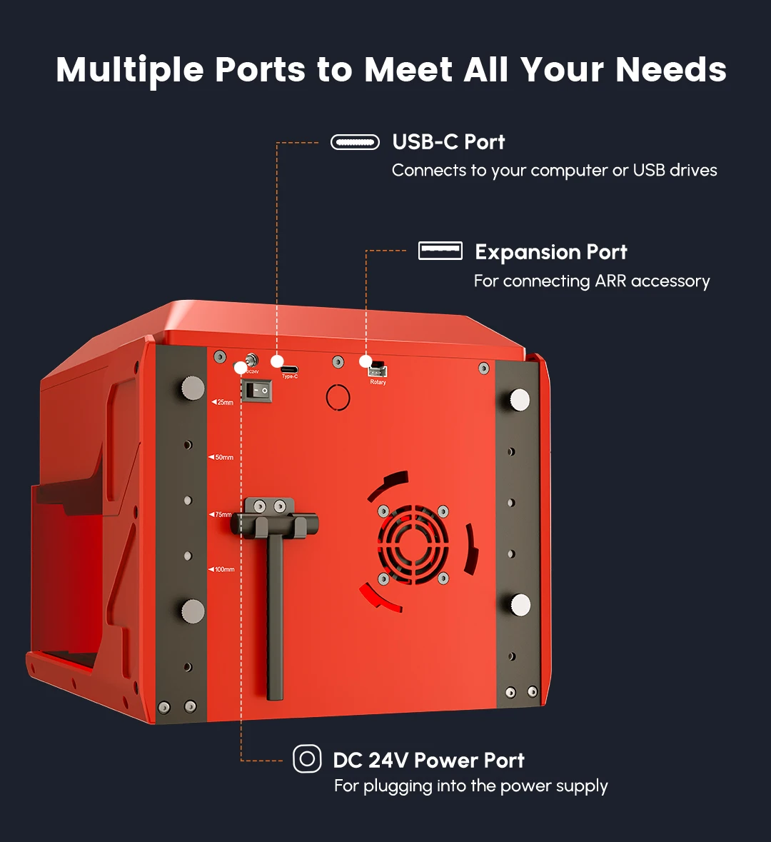 Algolaser Pixi Laser Engraver Machine With Touchscreen Auto Adjust Power/Speed Portable For DIY Gift Making For Metal Glass Plas