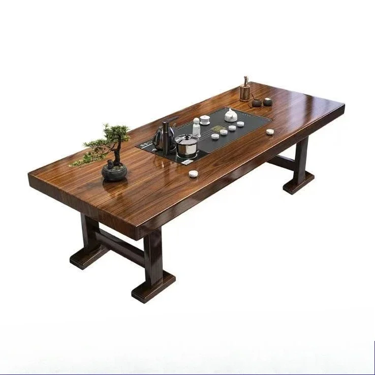 

New Chinese style, full set of solid wood large board tea table, tea table combination, automatic boiling water