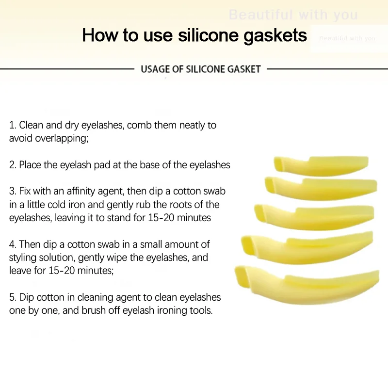 New5pairs سيليكون رمش تجعيد الوسادة جلدة قضبان درع رفع ثلاثية الأبعاد رمش بكرة الشعر اكسسوارات قضيب أدوات أداة جميلة #4