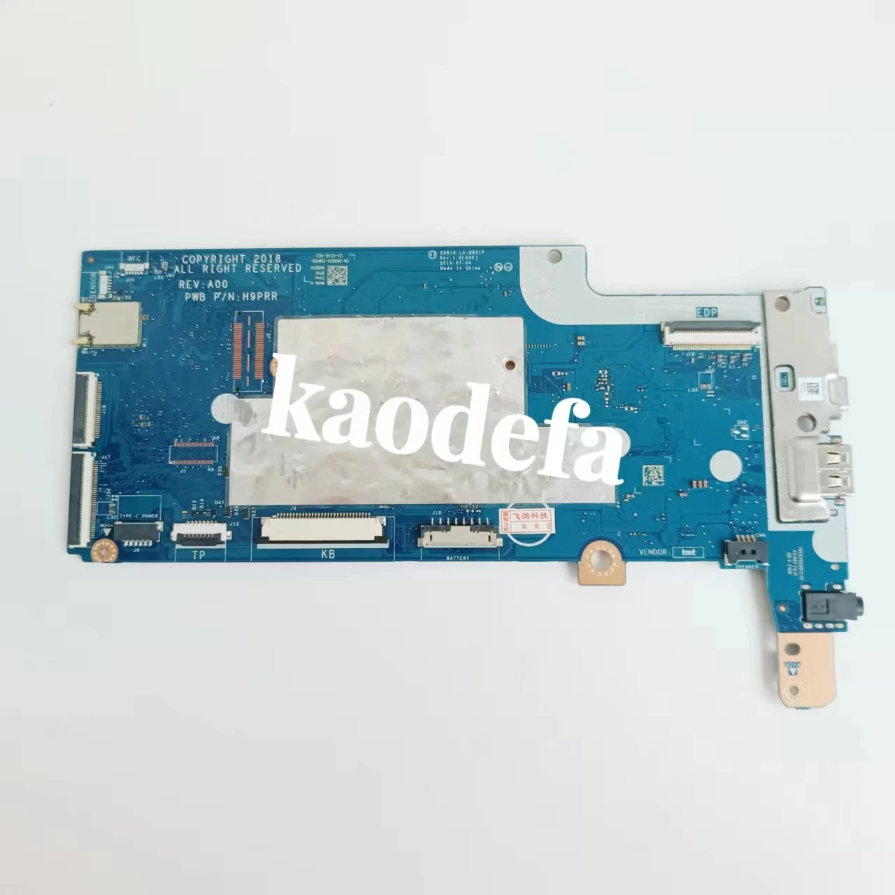 EDB10 LA-G851P  For Dell Chromebook 3100 Laptop Motherboard CPU: N4020 RAM: 4GB DDR4 CN-0N983V 0N983V N983V  Test OK