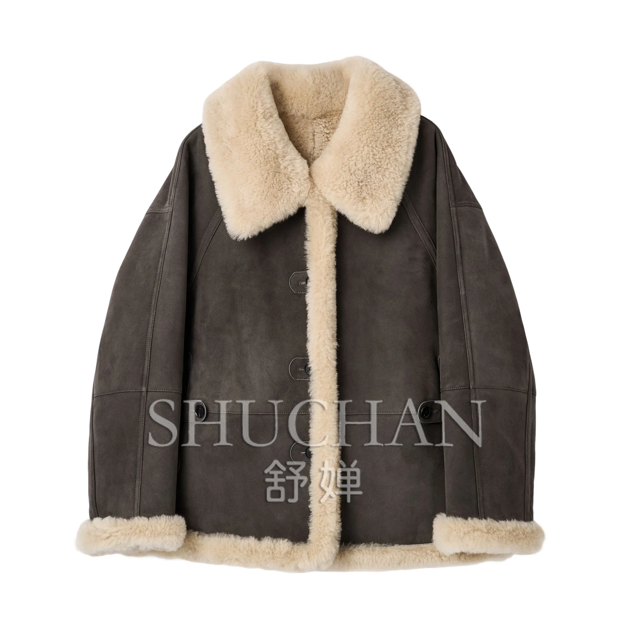 2026 Winter New Coat Women Winter New Italian A-grade Suede Fur Integrated Loose Lazy Two Wear Coat