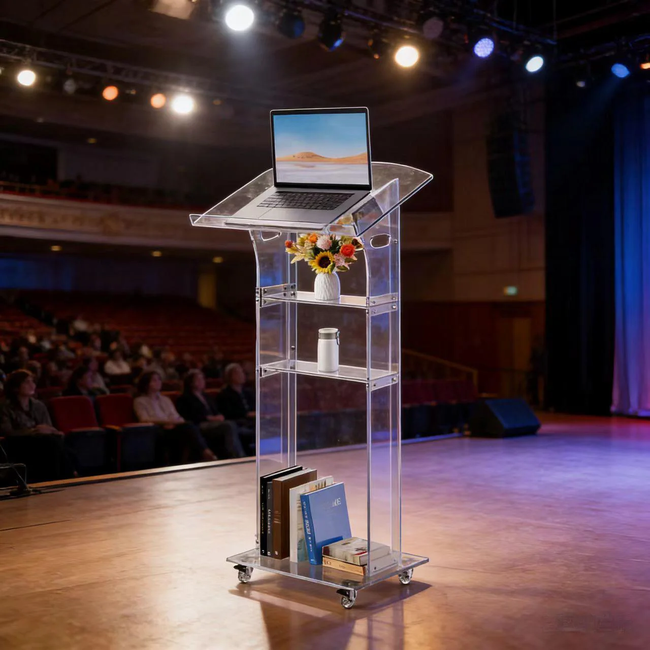 

xg-Customized Modern Acrylic Podium-Adjustable Height Commercial Furniture for Living Room Hotel Conference Hall & Company Use@