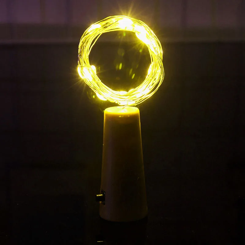 15 Pack Wine Bottle Lights with Cork 20 LED Cork Lights String Battery Operated Mini Copper Wire Light Is 6.5 Feet for DIY