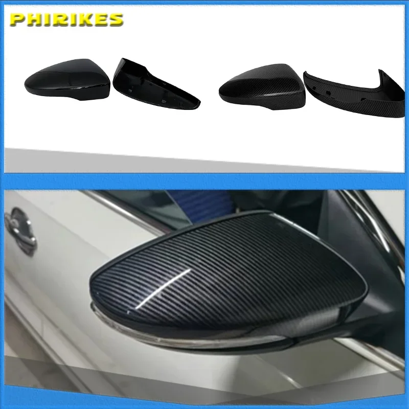 Side Mirror Cover Caps for Volkswagen Golf 6 GTI 7 MK7 R for MK6 Scirocco (Carbon Look) Passat B7 B8 Polo 6R 6C MK5 PLUS