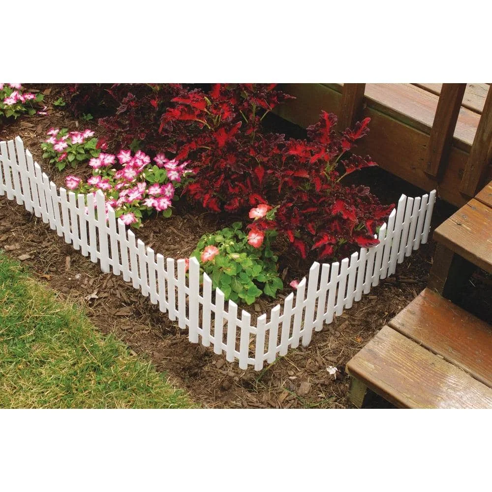 

24 in. Resin Picket Garden Fence 18-Pack This low fence is made from durable plastic resin and will never need painting Idea