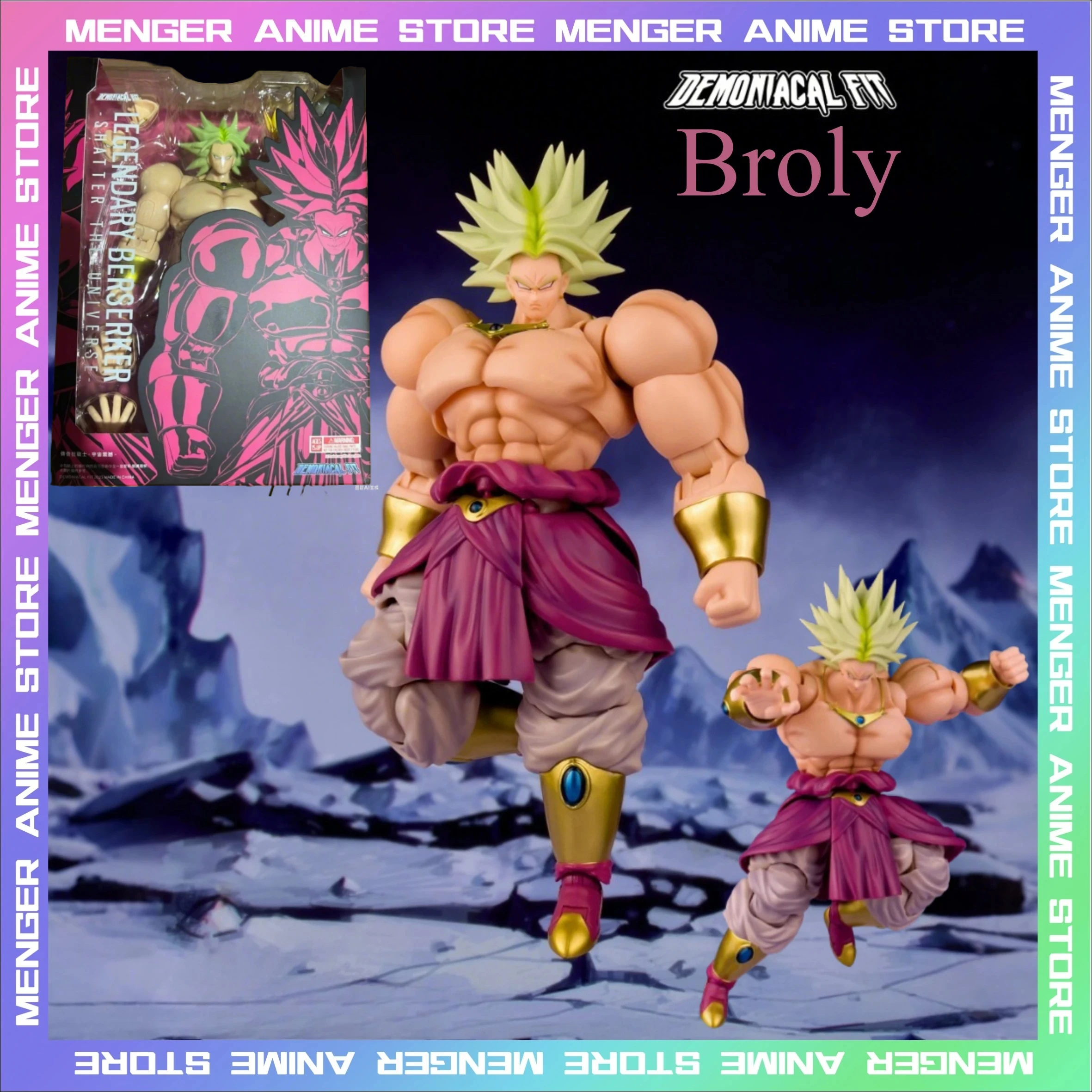 

Demoniacal Fit Dragon Ball 2025 New SSJ Broly Cosmic Shock SHF Anime Figurine Action Figures Statue Collection Model Toy Gift