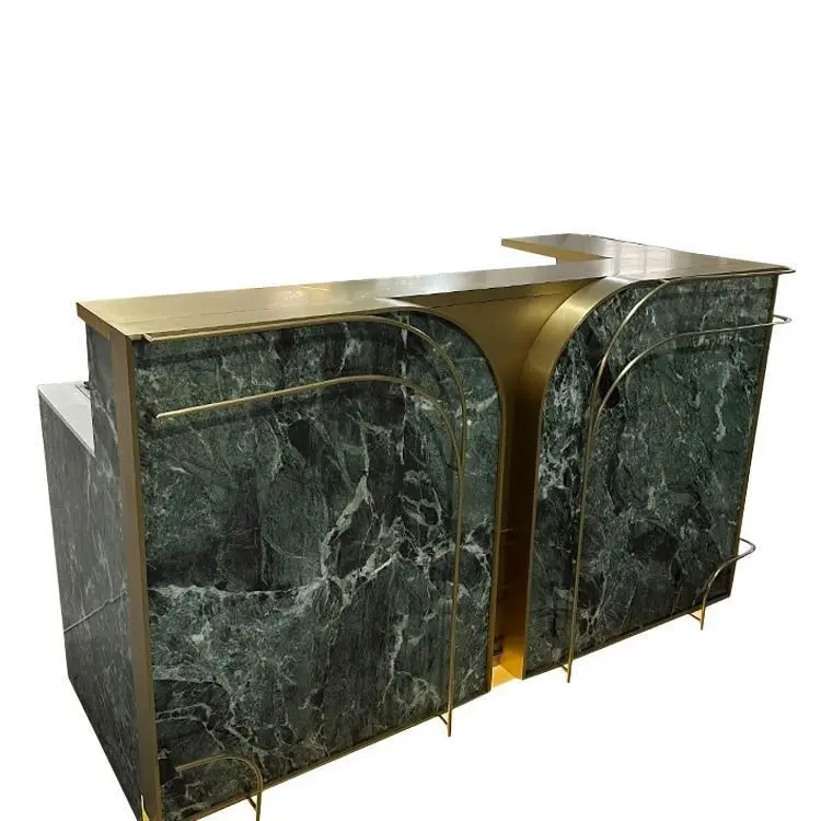 *Hot Sale Luxury Custom Traditional Marble Reception Desk for Office School Mall Hotel Lobby Beauty Salon Premium Front Desk
