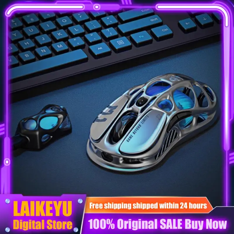 

Cocoon M1 Gamer Wireless Gaming Mouse RGB Tri-Mode Magnesium Alloy Lightweight Hollow Design PC PFS Gaming Mouse Controller