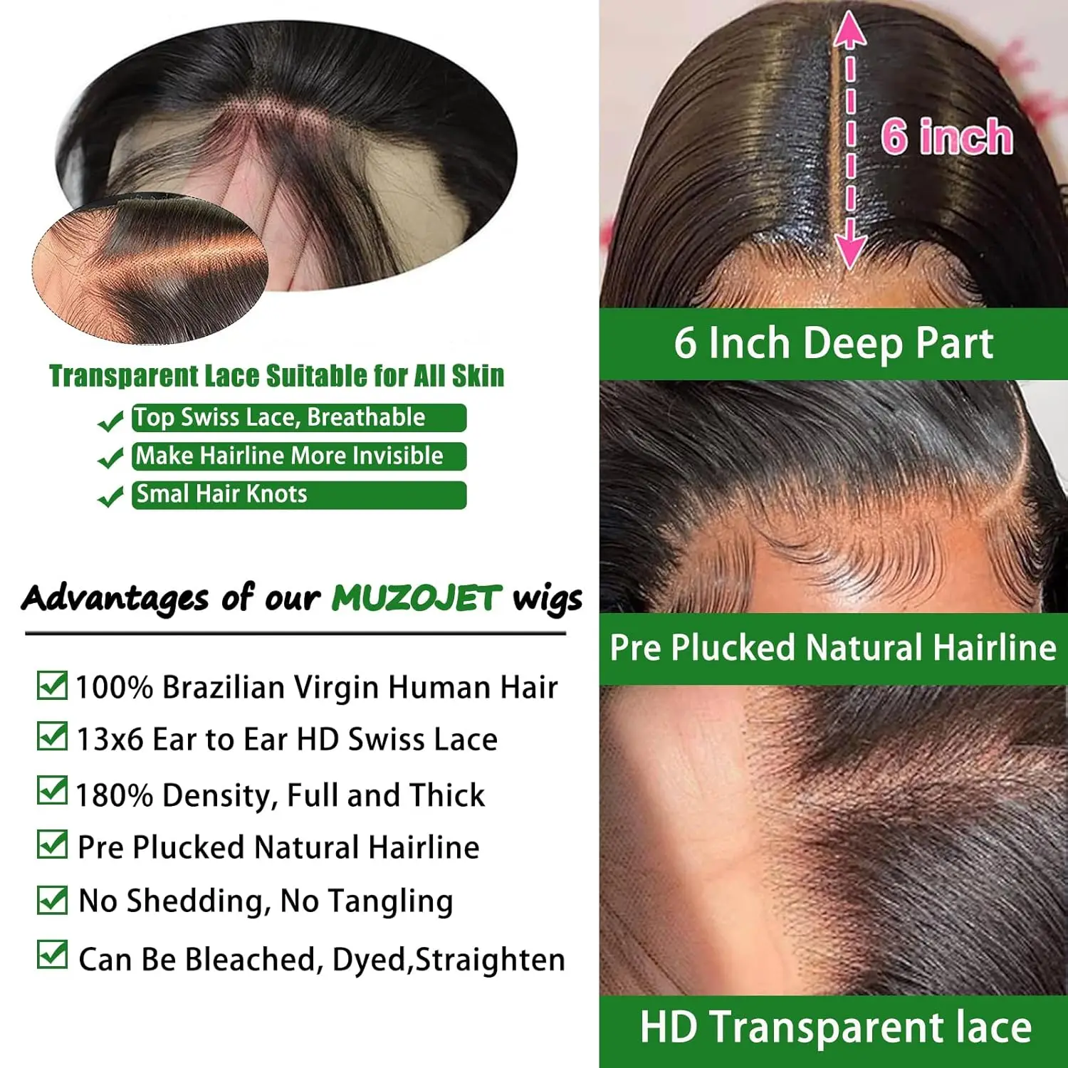 ISEE HAIR 13x6 Body Wave HD Lace Front Human Hair Wigs For Women Brazilian Human Hair Body Wave HD Transparent Lace Frontal Wigs image 4