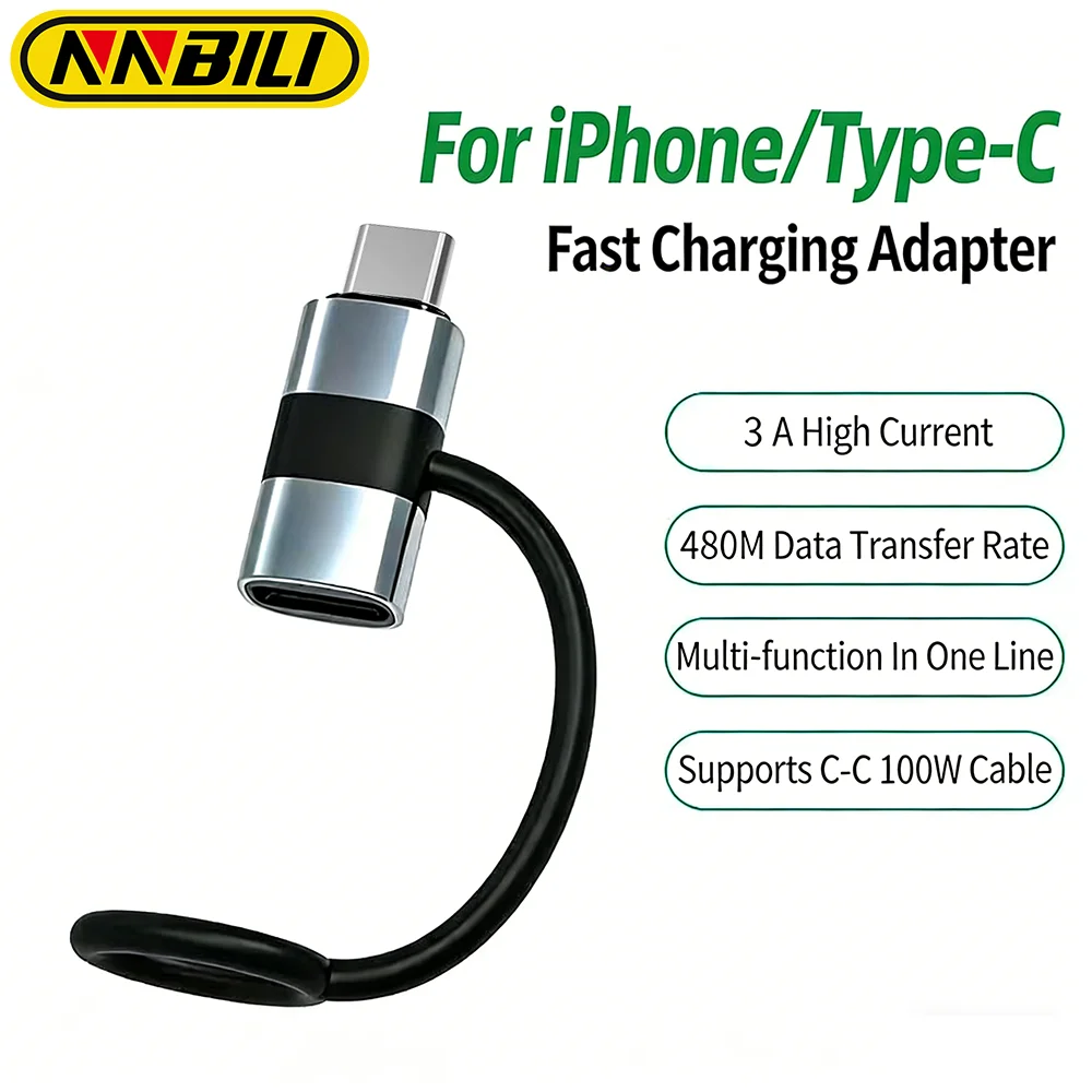 NNBILI PD30W USB-C-auf-iOS-Adapter für iOS-Stecker auf USB-C-Buchse Konverter für iPhone 15 14 13 12 11 Macbook Schnellanschluss